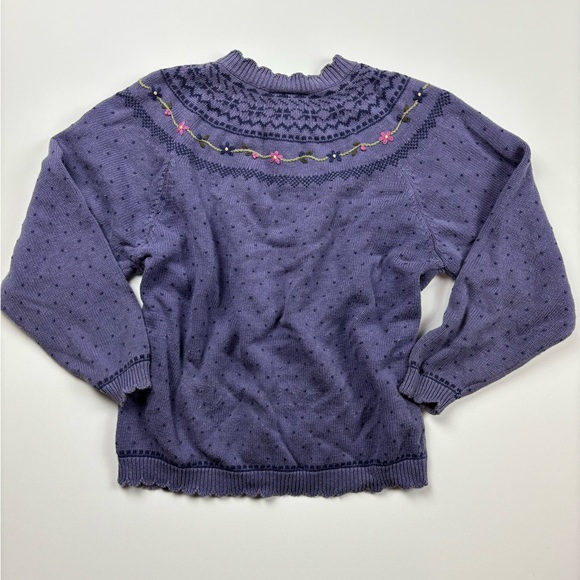 Vintage Northern Reflections Embroidered Purple Sweater with Floral Detail - Picture 8 of 8